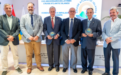 Puertos de Tenerife rinde homenaje a los impulsores en Tenerife de la firma Cruise Atlantic Islands