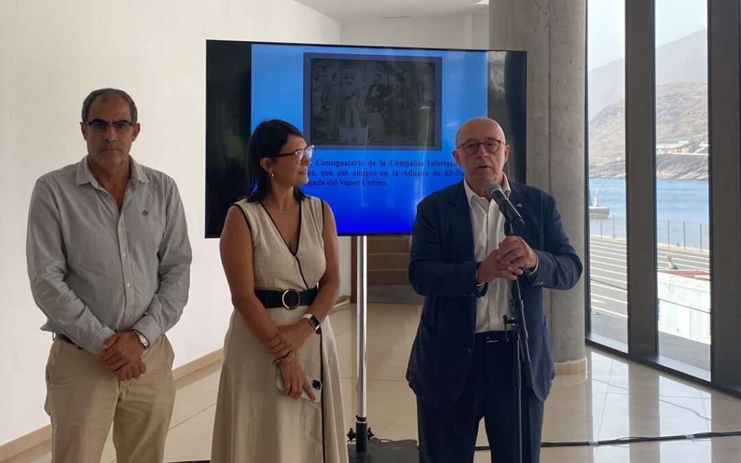 Puertos de Tenerife fortalece lazos institucionales en El Hierro y rinde homenaje a un miembro de su policía portuaria